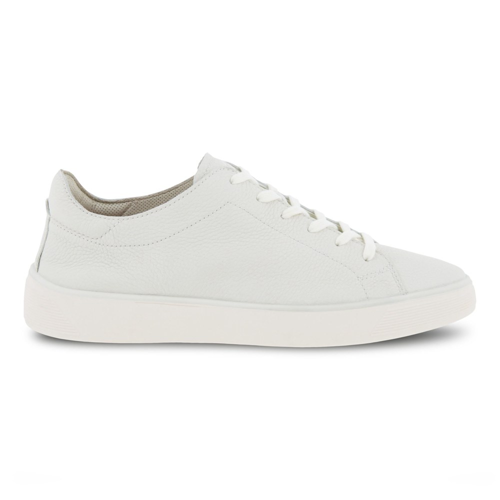 ECCO Mens Sneakers White - Street Tray Laced - QRX-739085